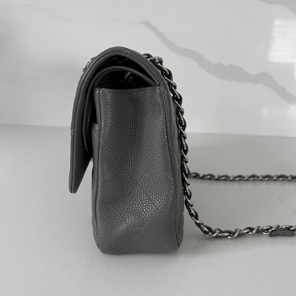 Chanel Grey Medium Double Flap