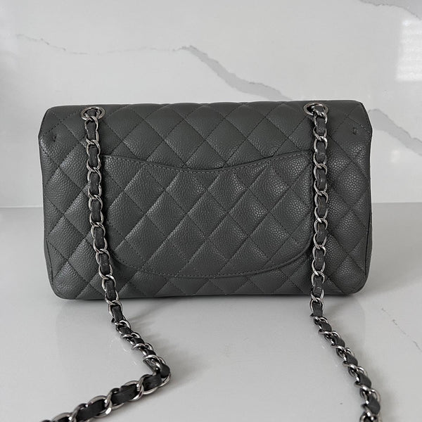 Chanel Grey Medium Double Flap