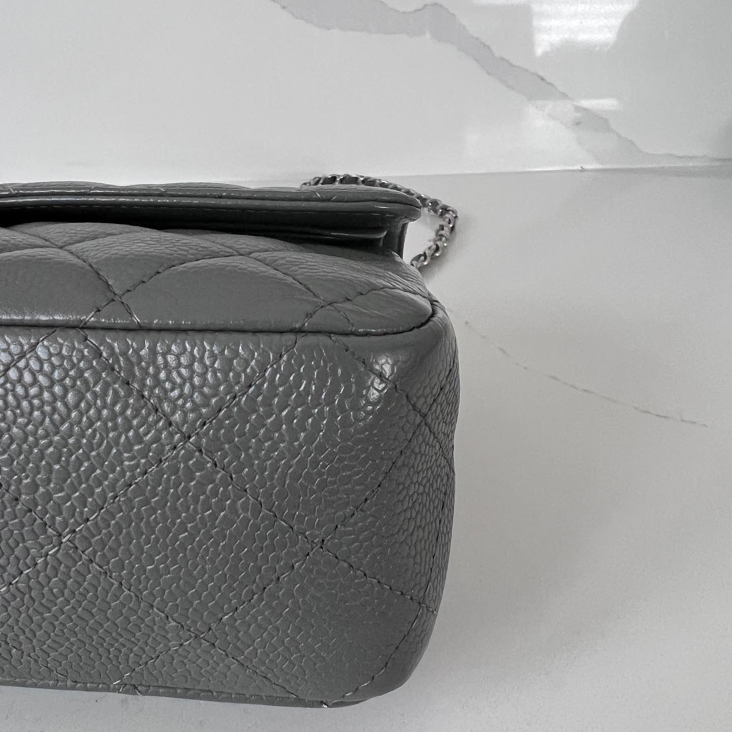 Chanel Grey Medium Double Flap
