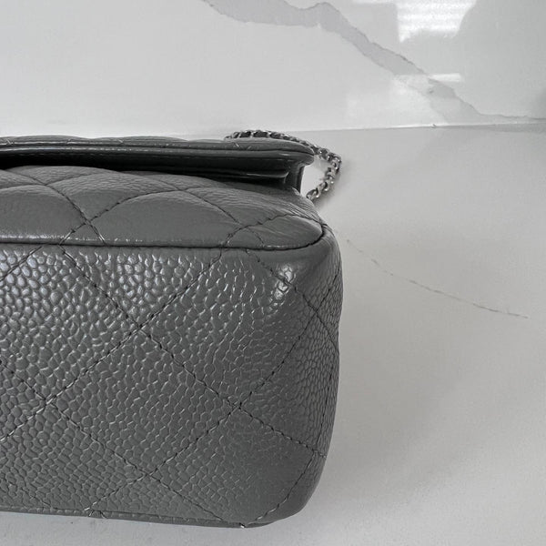Chanel Grey Medium Double Flap