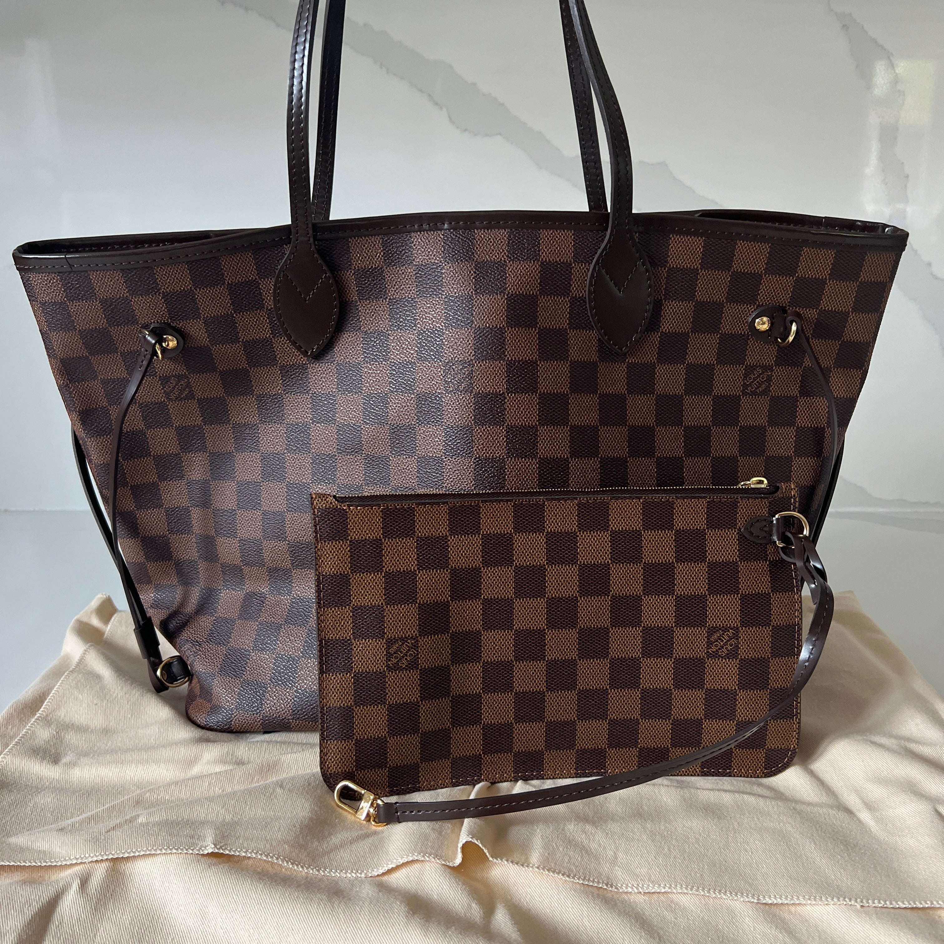 Louis Vuitton Neverfull MM & Pouch