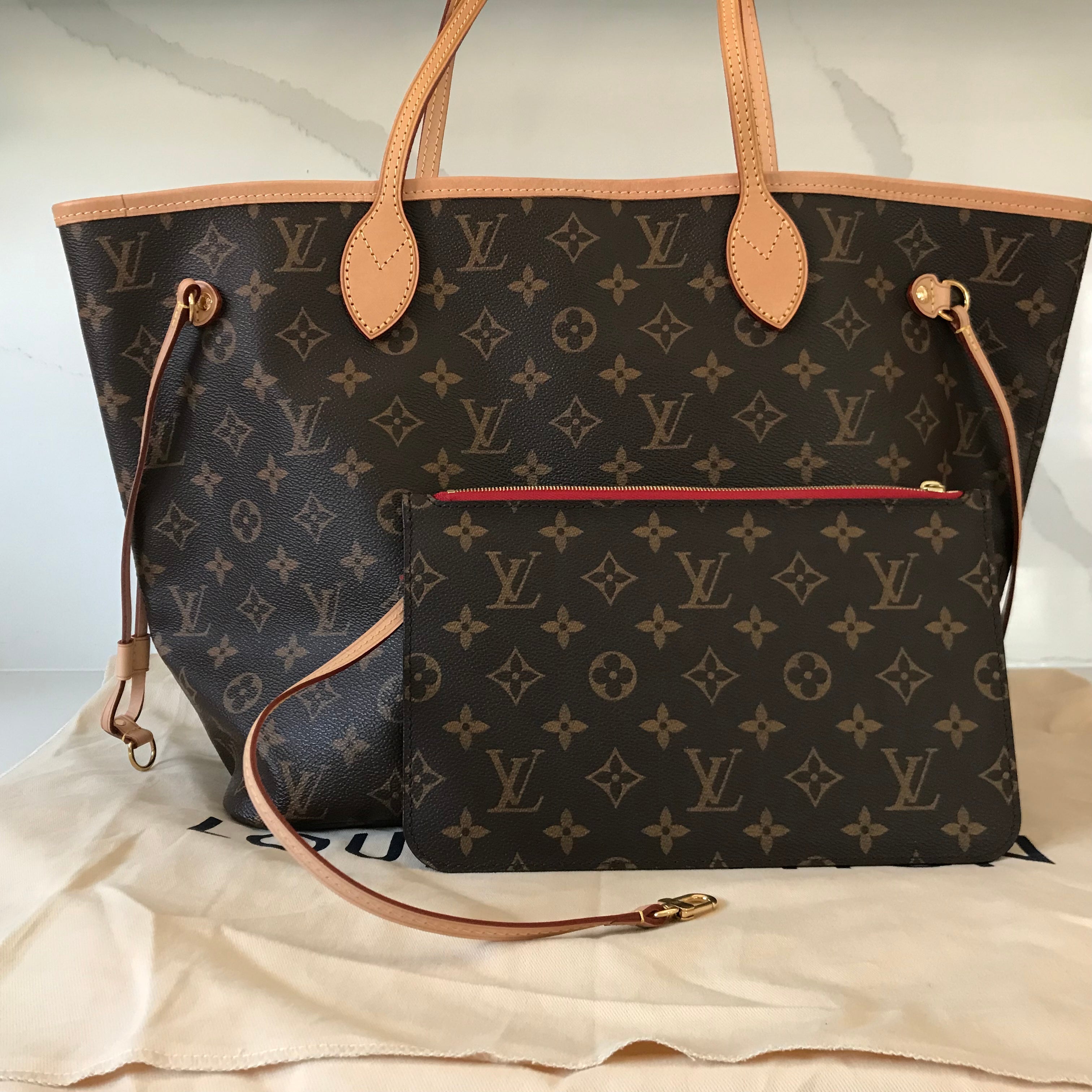 Louis Vuitton Neverfull MM & Pouch
