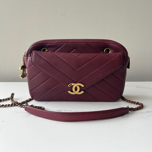 Chanel Chevron Camera Bag with Detachable Flap Wallet