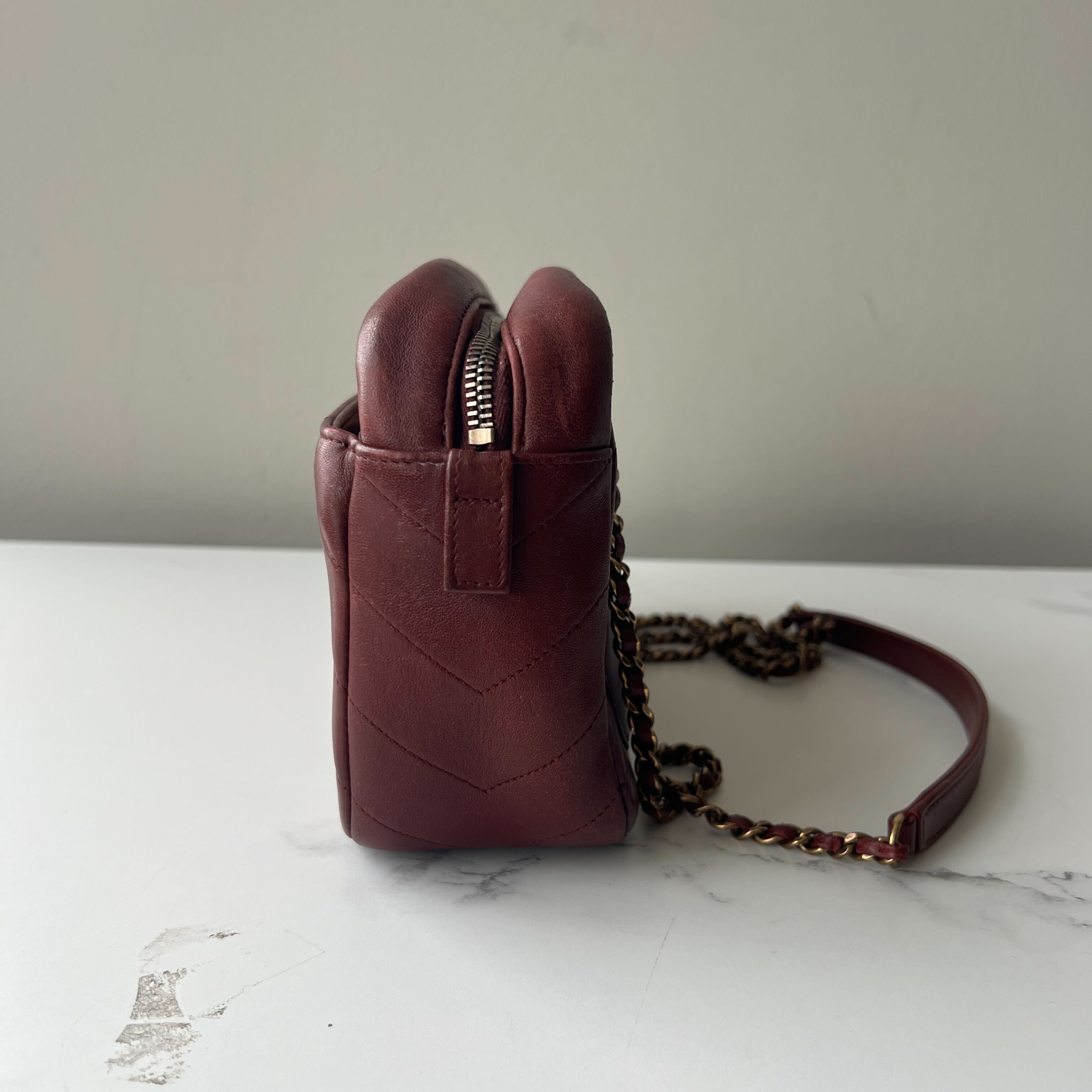 Chanel Chevron Camera Bag with Detachable Flap Wallet