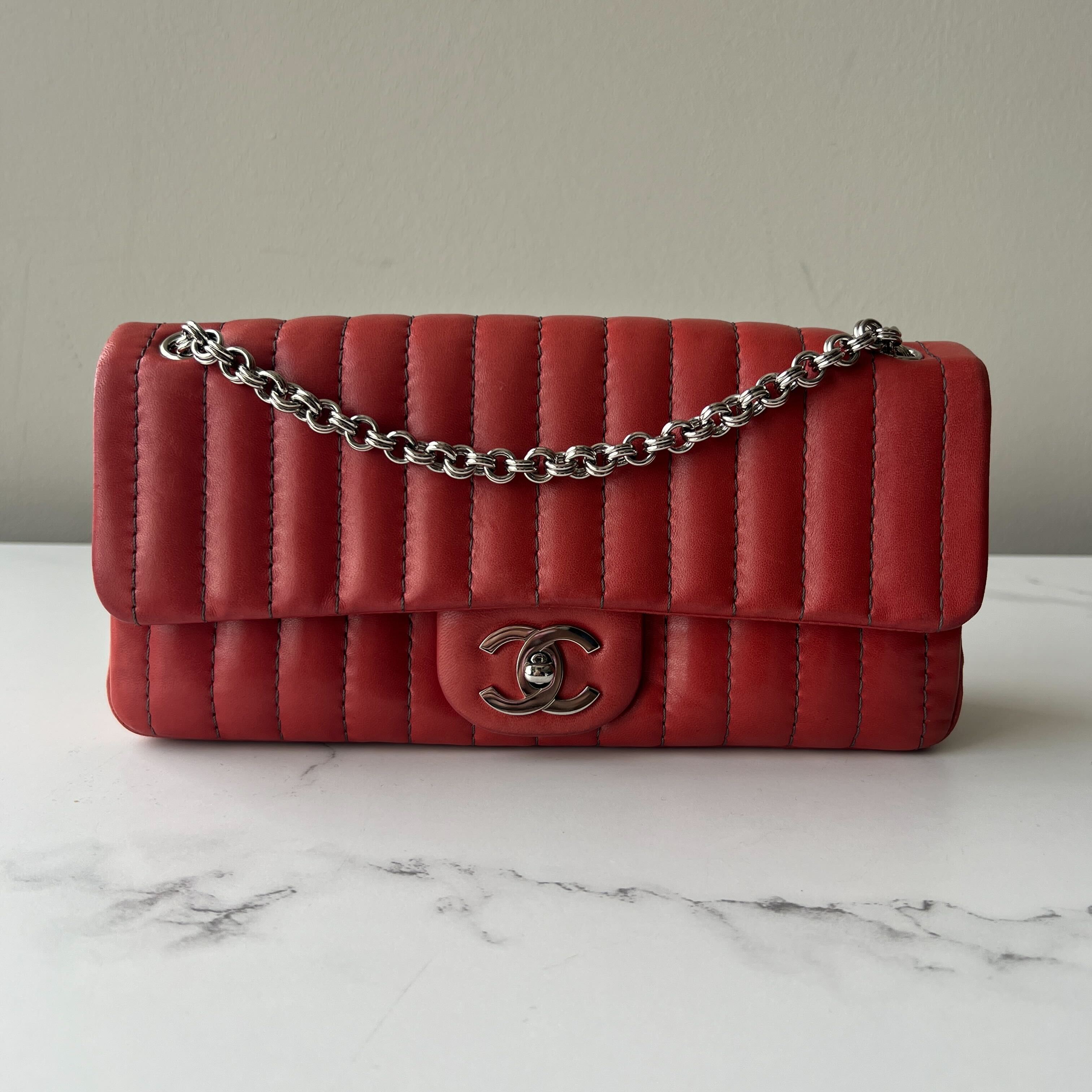 Chanel Vertical Stitch Flap with Bijou Chain