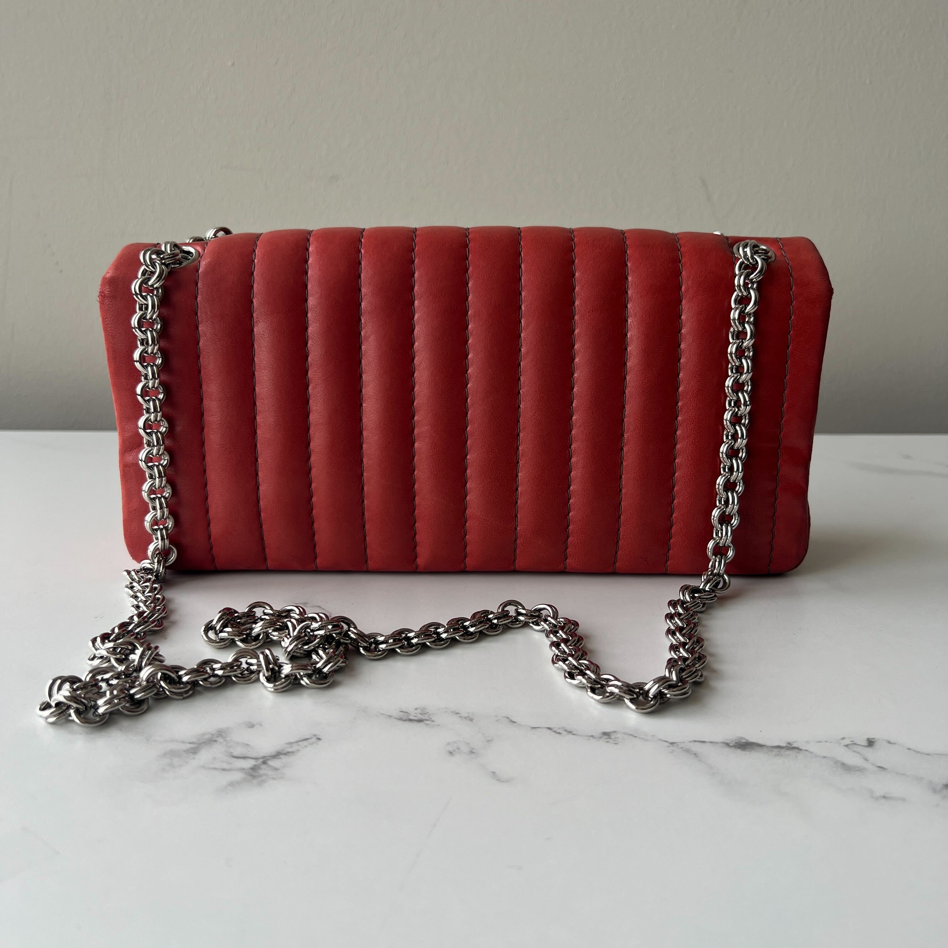 Chanel Vertical Stitch Flap with Bijou Chain