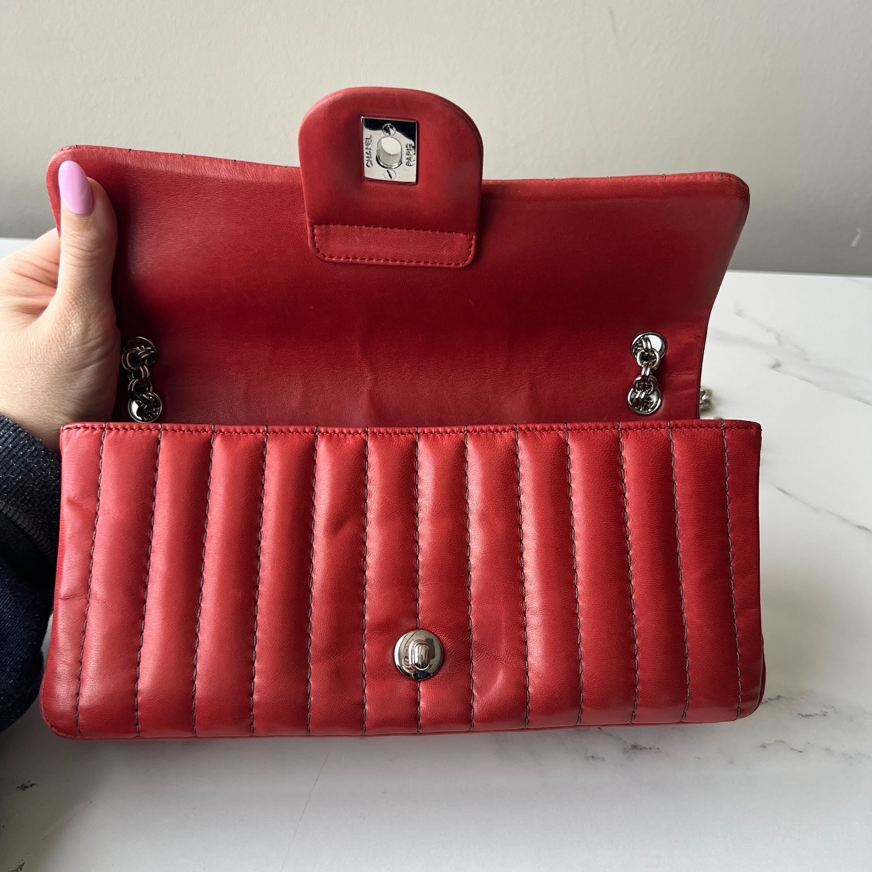 Chanel Vertical Stitch Flap with Bijou Chain