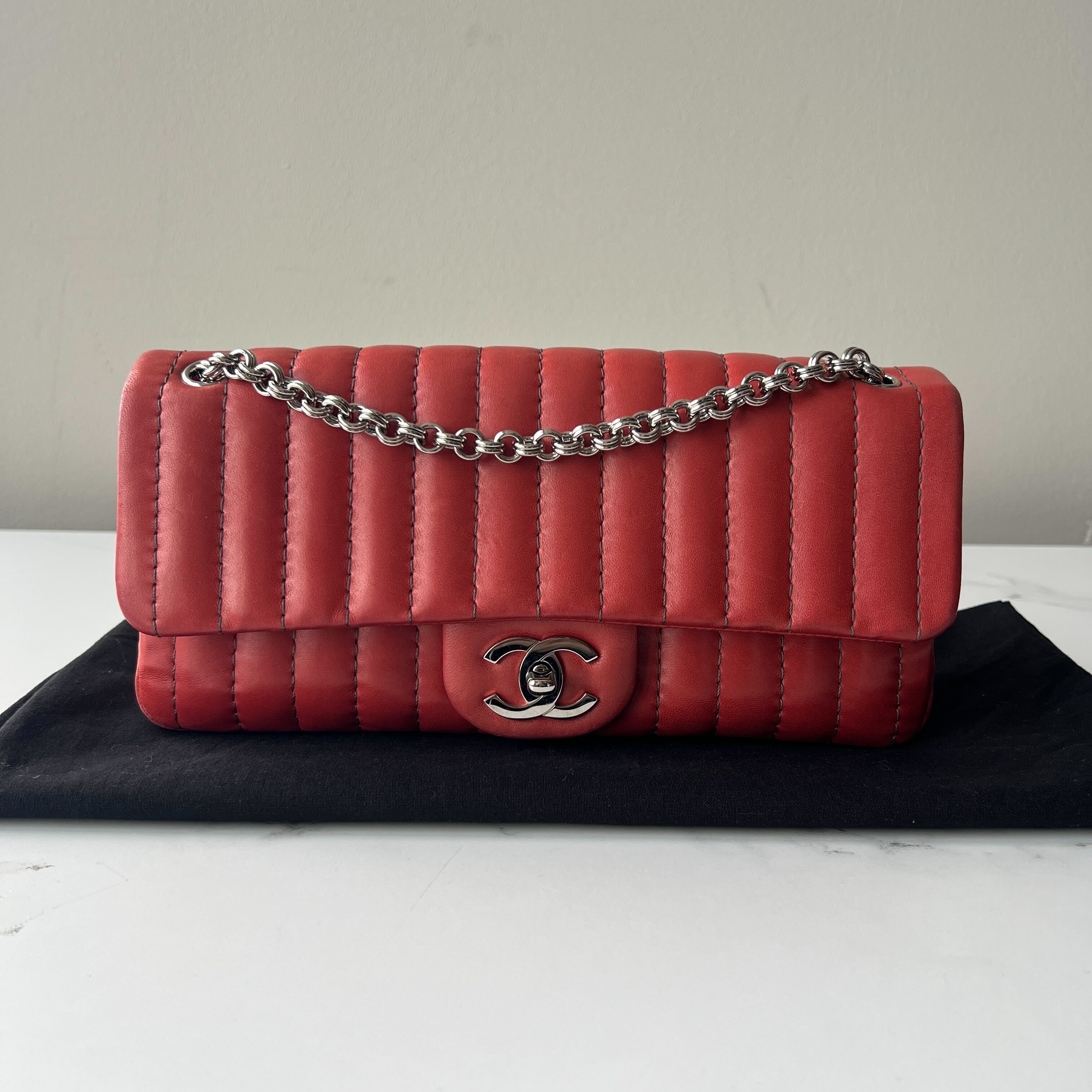 Chanel Vertical Stitch Flap with Bijou Chain