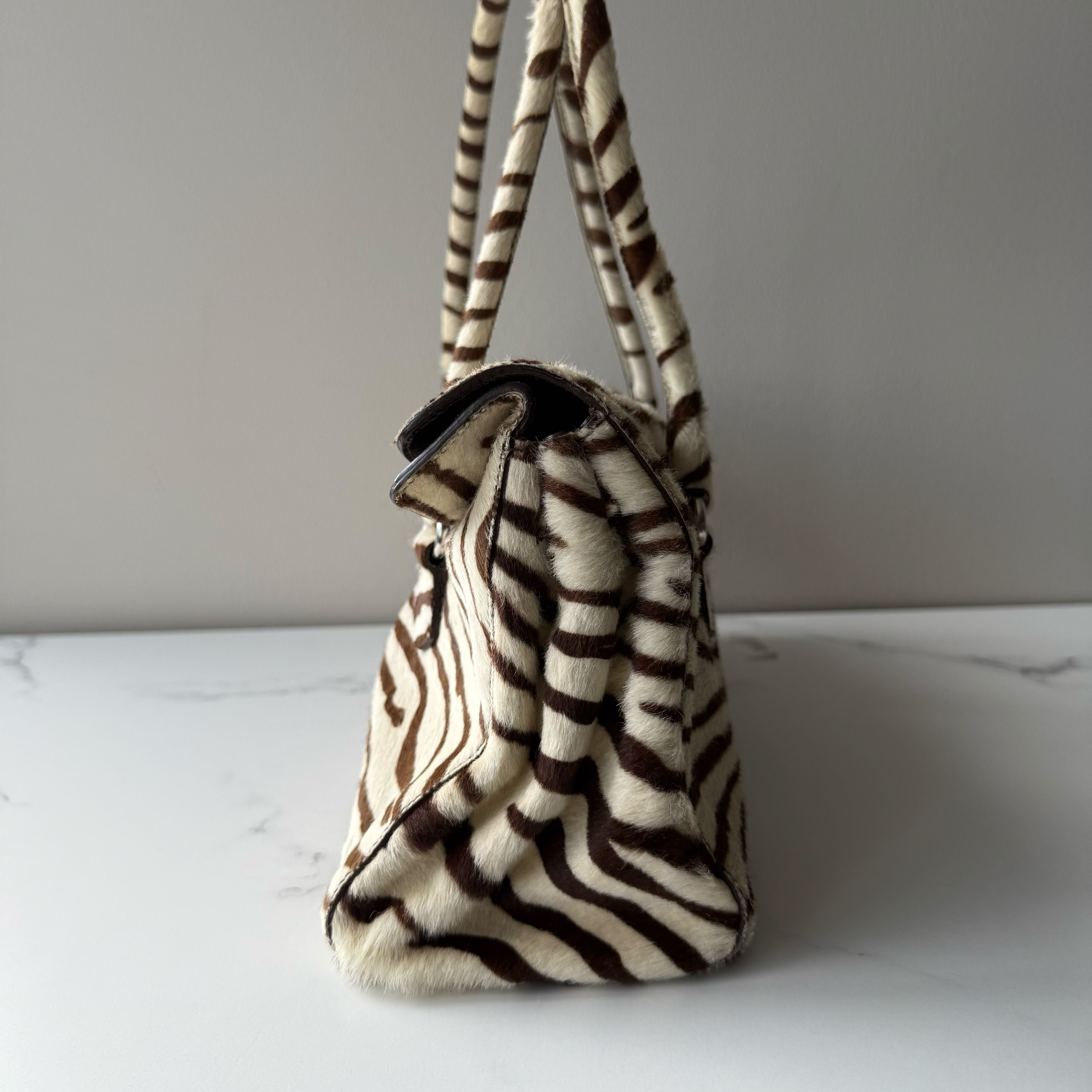Prada Cavallino Zebra Easy Bag