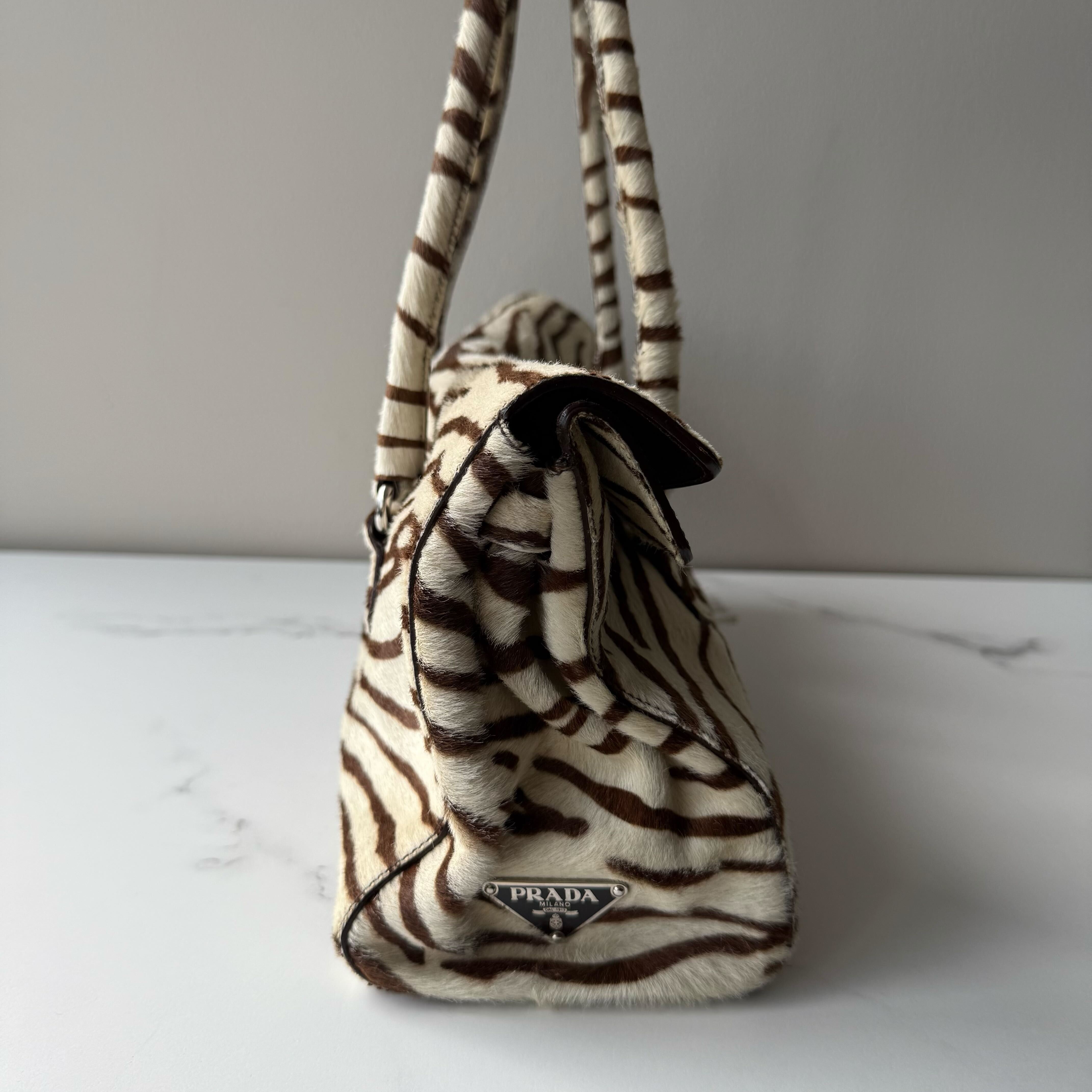 Prada Cavallino Zebra Easy Bag