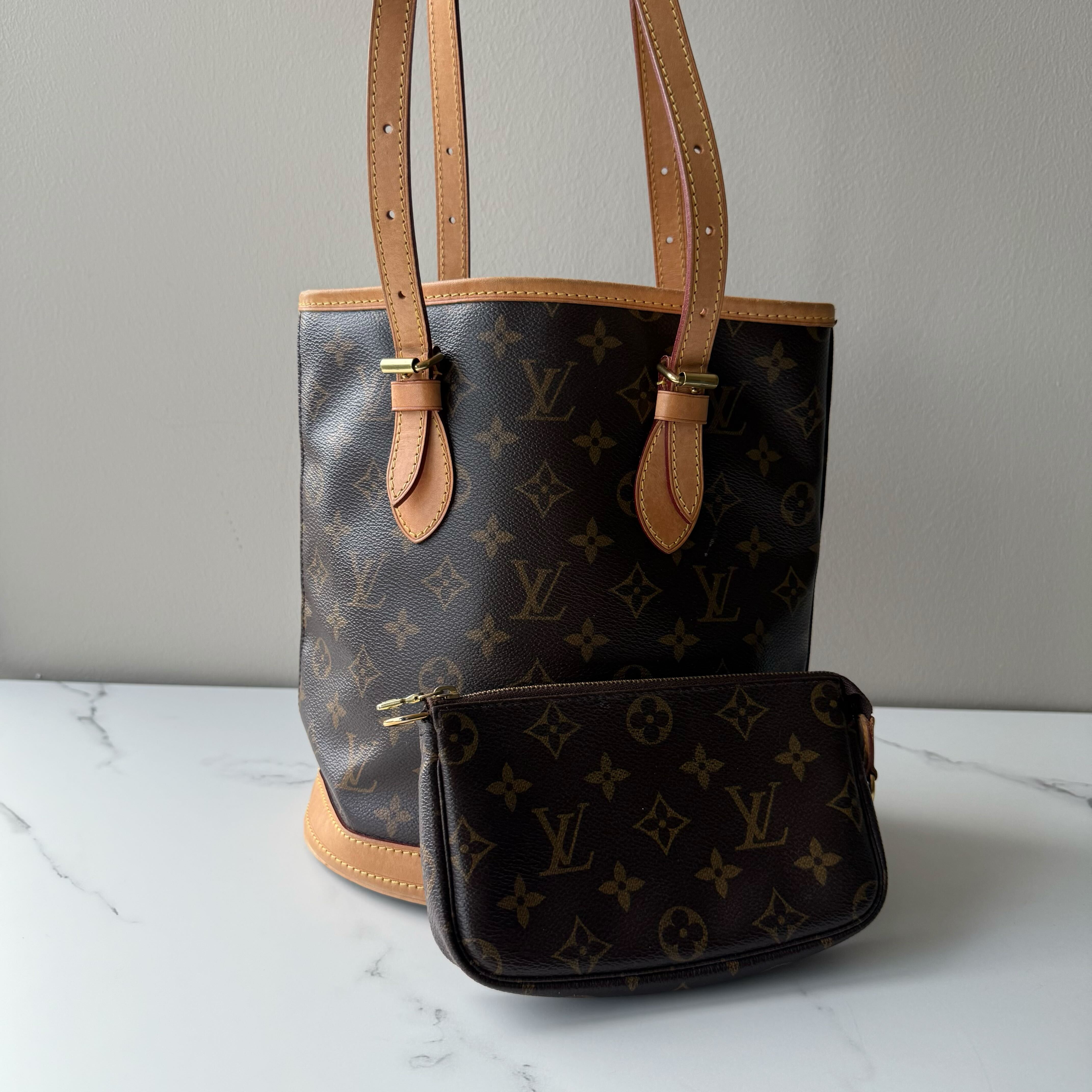 Louis Vuitton Bucket Bag & Pouch