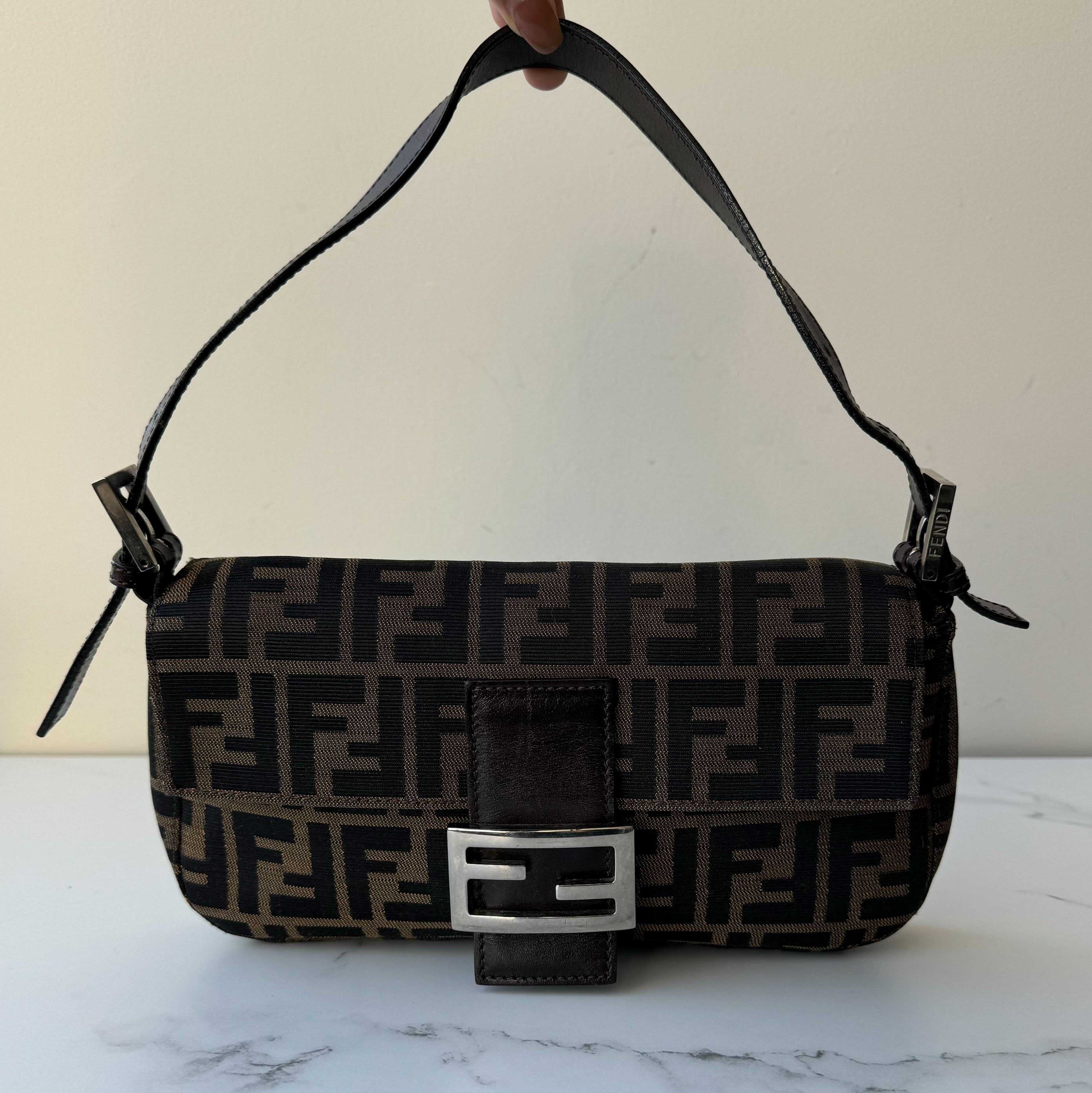 Fendi Zucca  Baguette Shoulder Bag