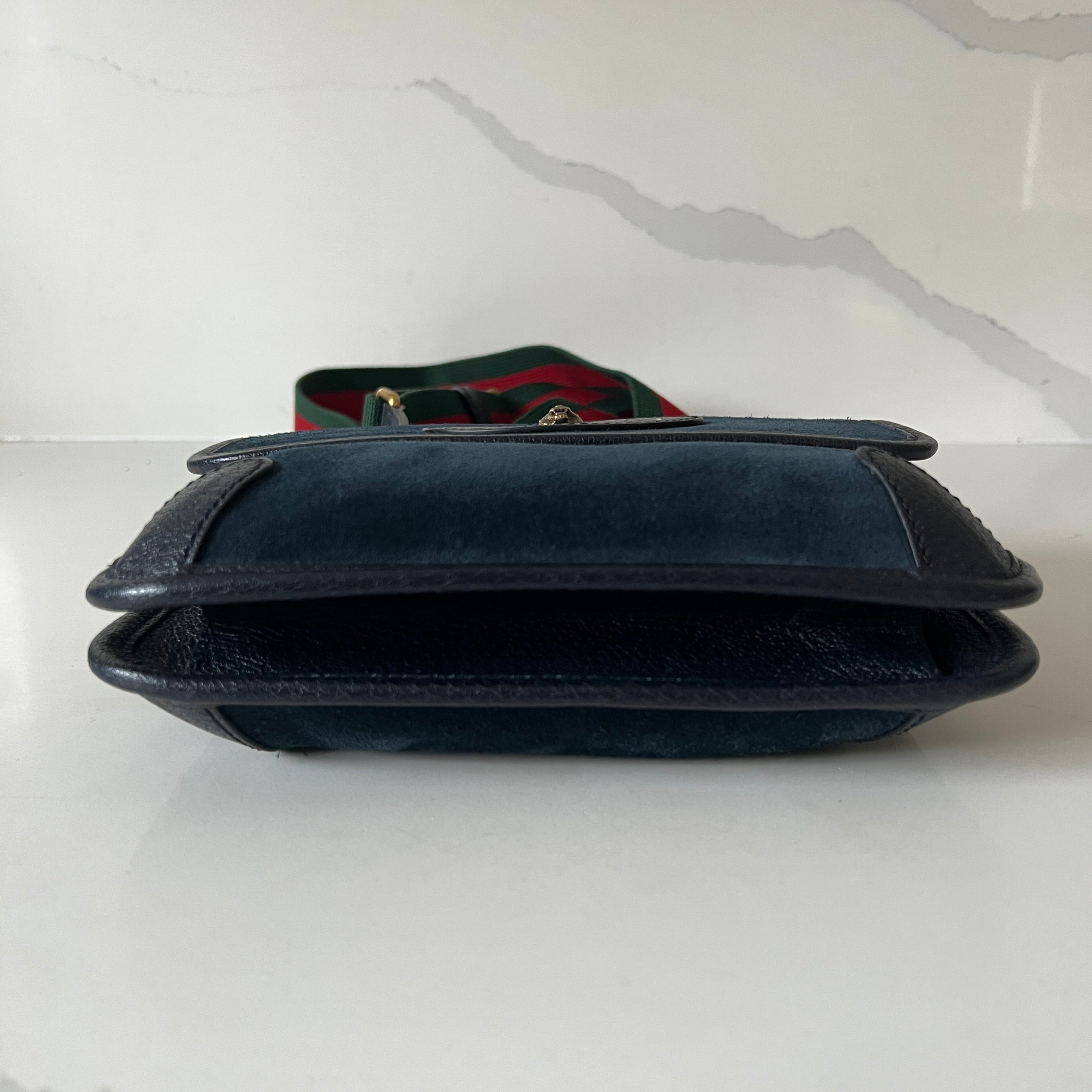 Gucci Suede Web Messenger Bag