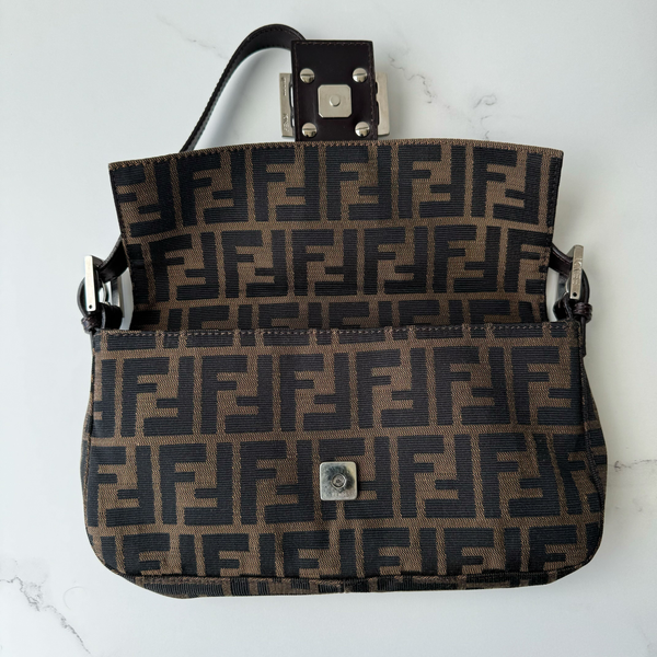 Fendi Zucca  Baguette Shoulder Bag