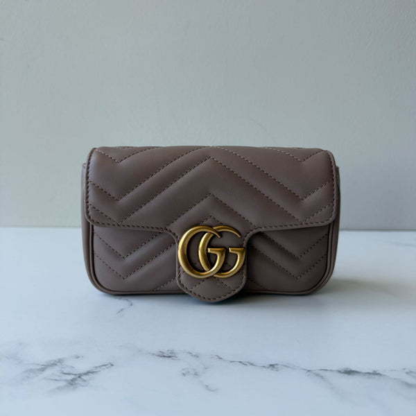 Gucci GG Marmont Matelasse Super Mini Shoulder Bag