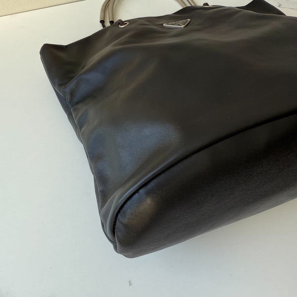 Prada Metal Handle Tote