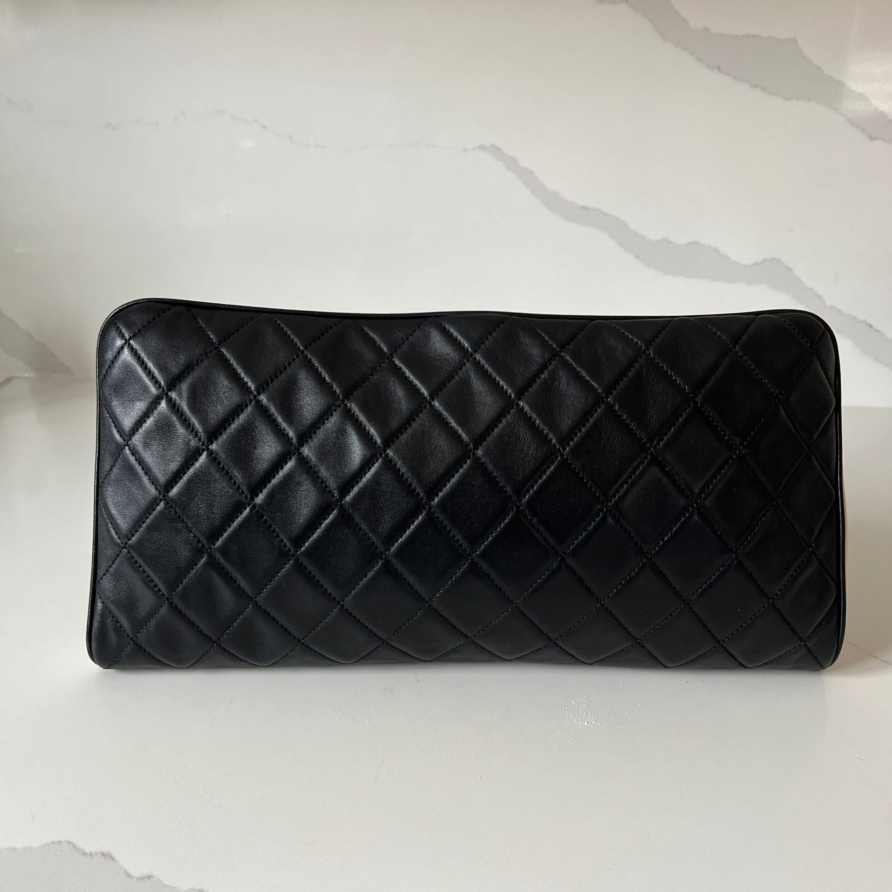 Chanel Oversized Kisslock Clutch and Coin Pouch