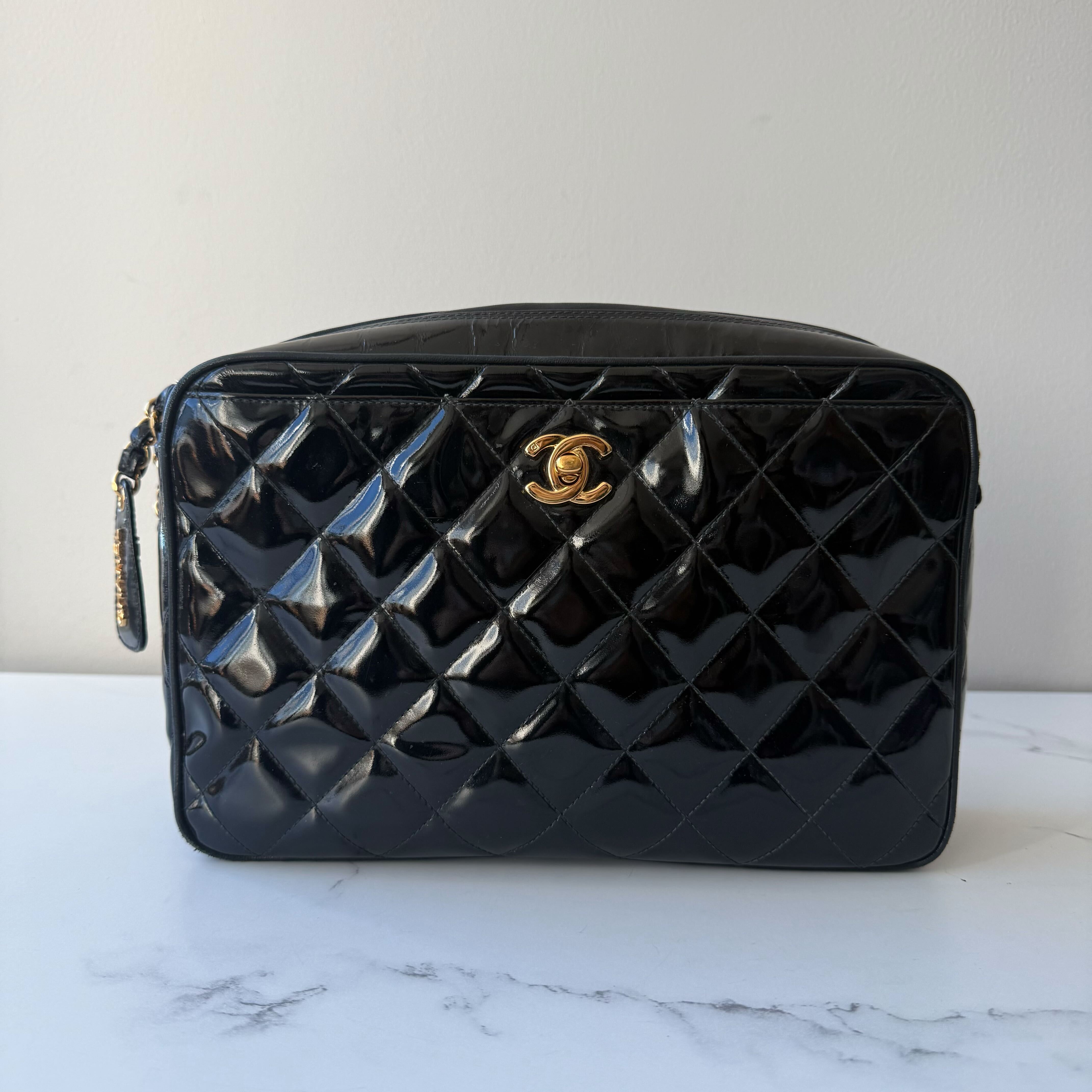 Chanel Vintage Quilted CC Camera Bag