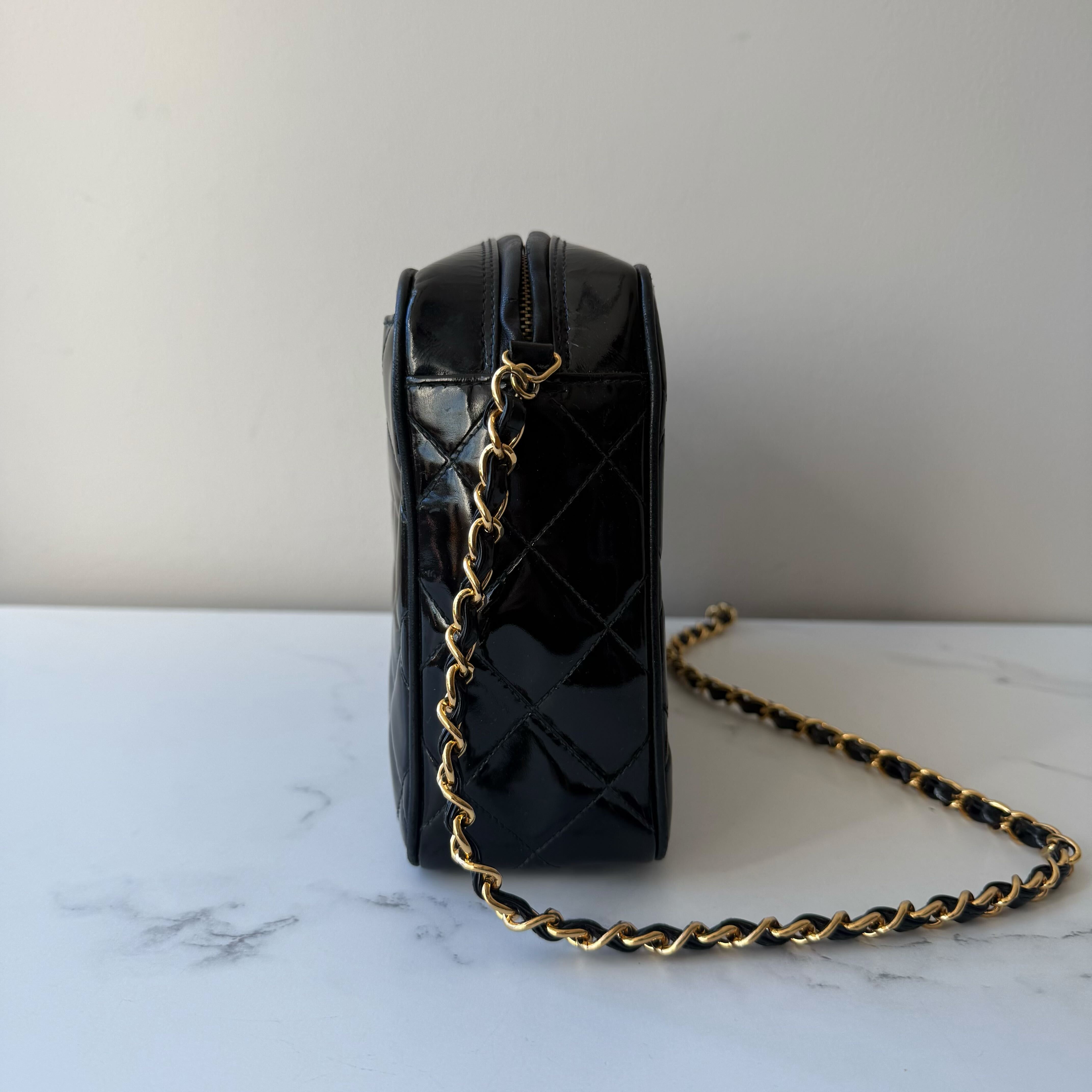 Chanel Vintage Quilted CC Camera Bag