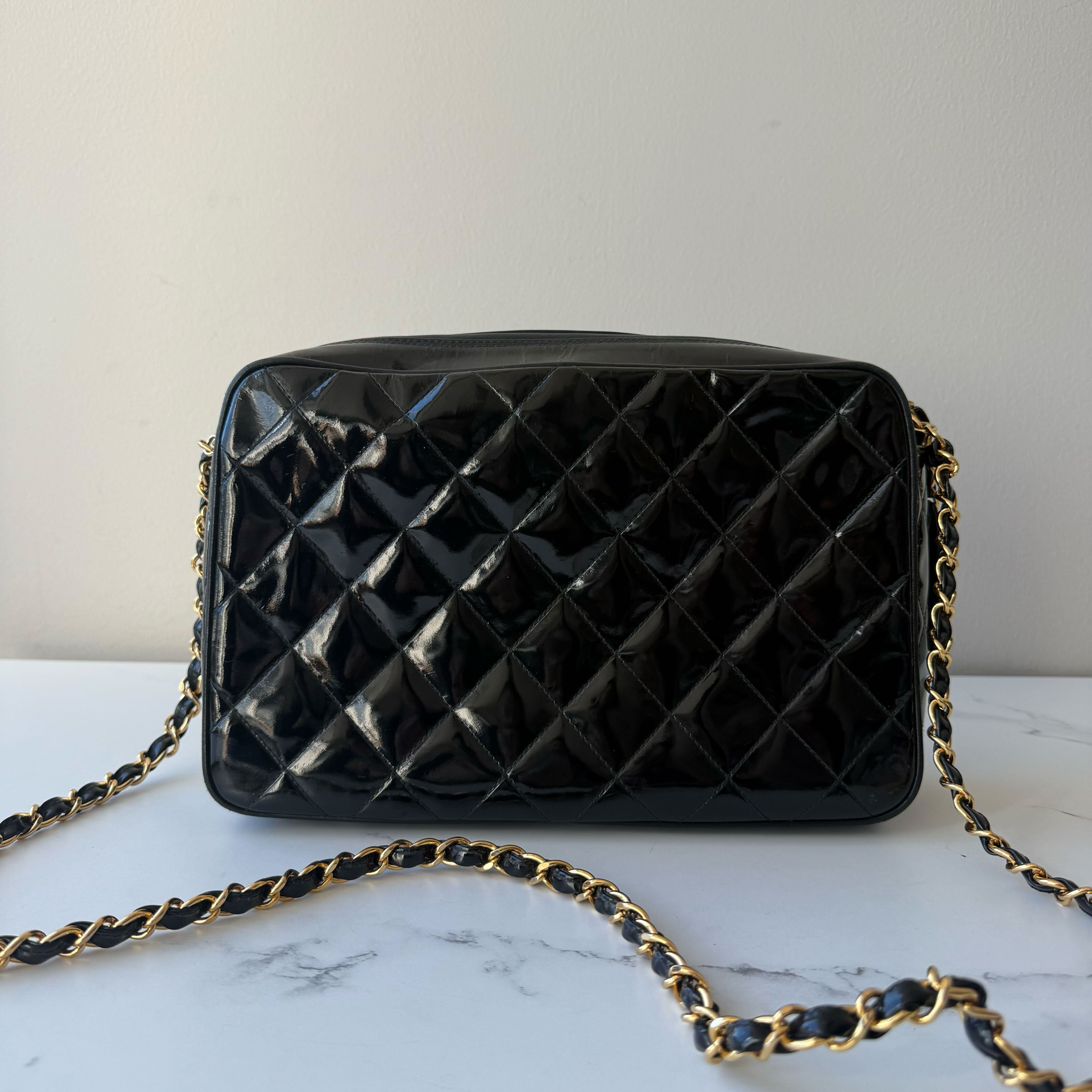 Chanel Vintage Quilted CC Camera Bag