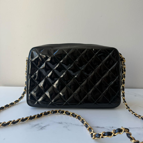 Chanel Vintage Quilted CC Camera Bag