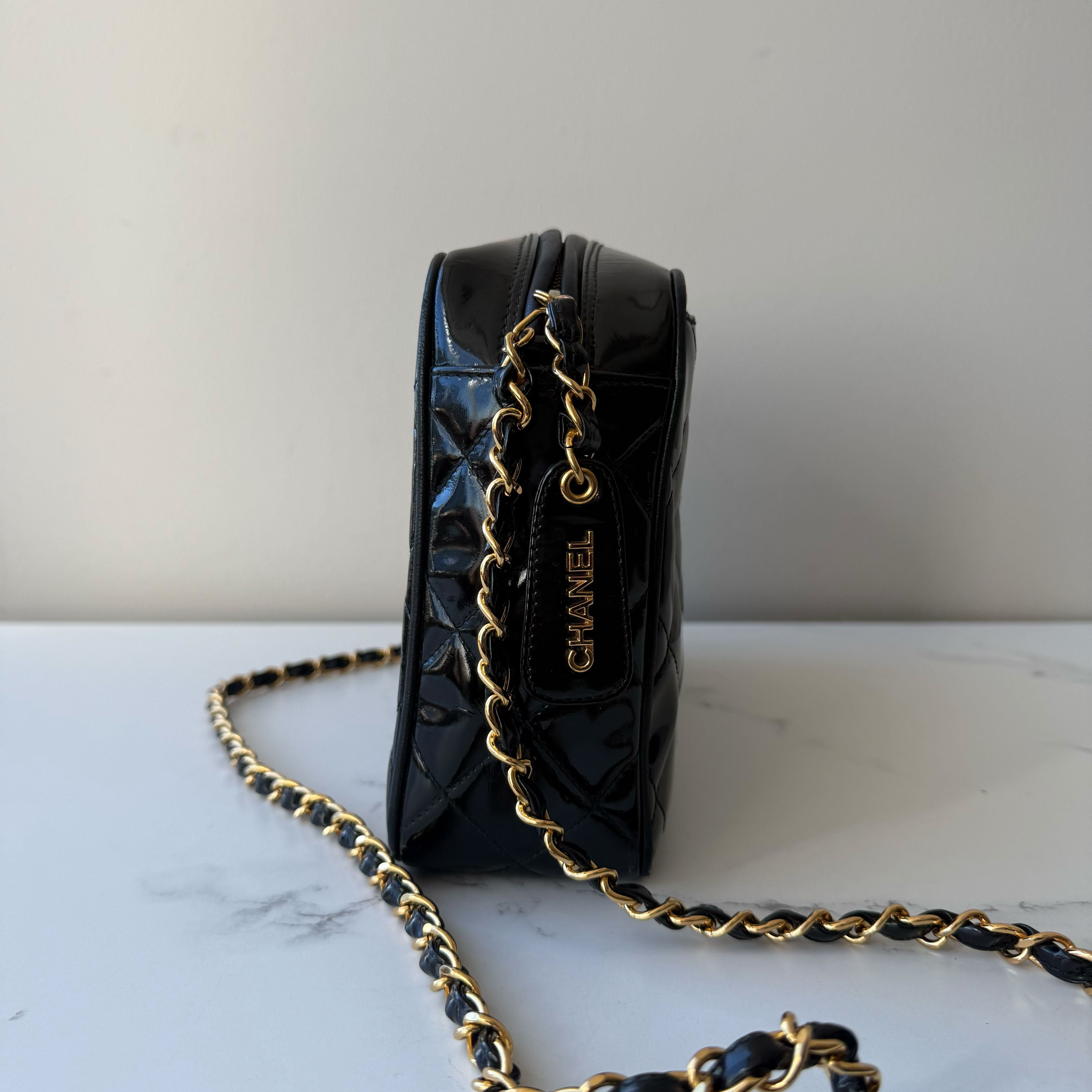 Chanel Vintage Quilted CC Camera Bag
