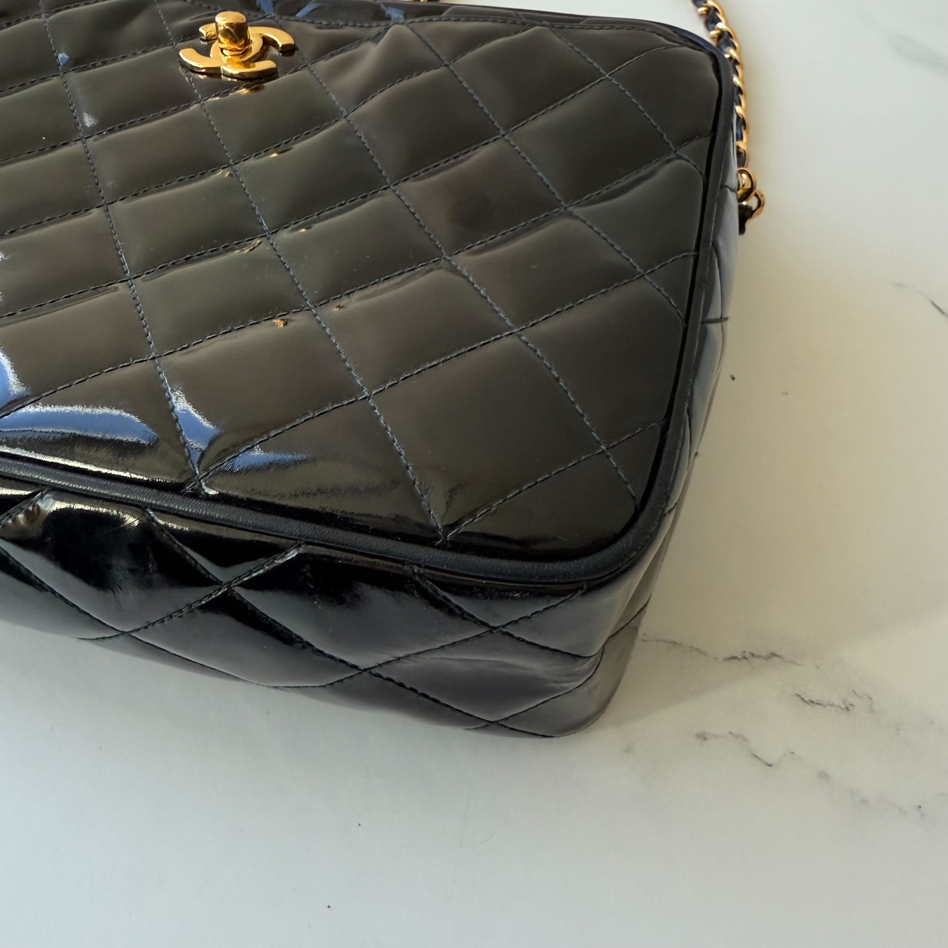 Chanel Vintage Quilted CC Camera Bag