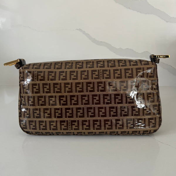 Fendi Zucca  Baguette Shoulder Bag