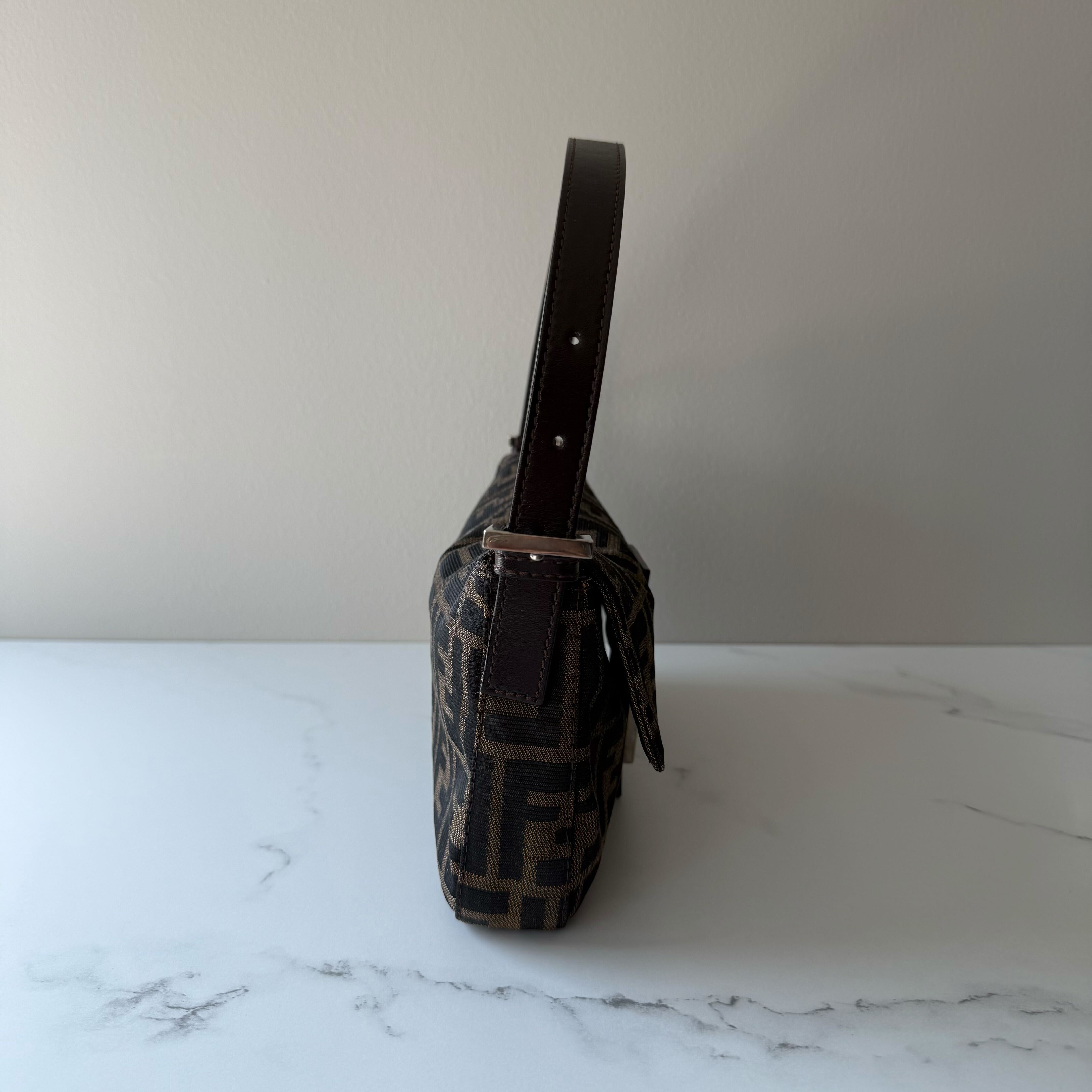 Fendi Zucca  Baguette Shoulder Bag