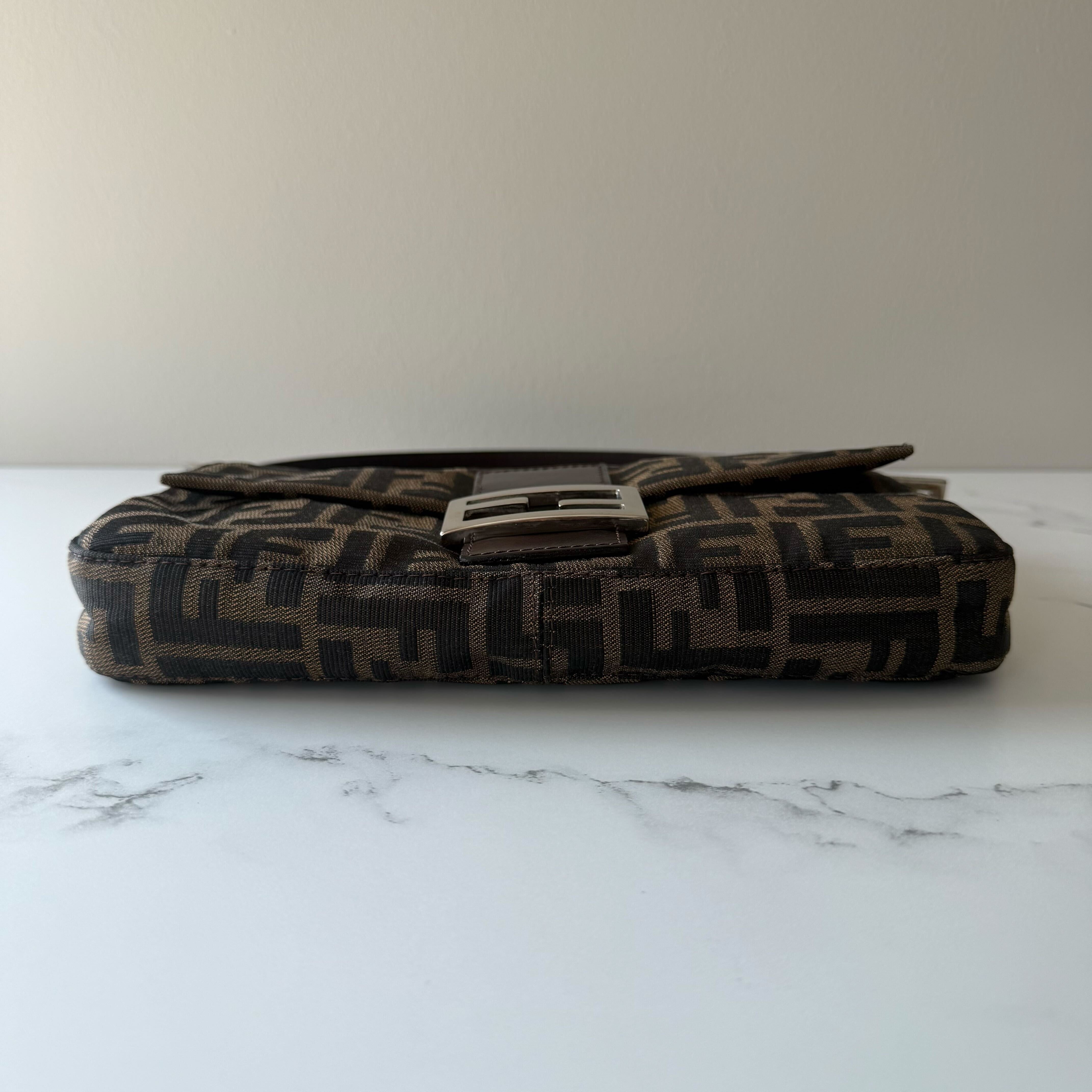 Fendi Zucca  Baguette Shoulder Bag