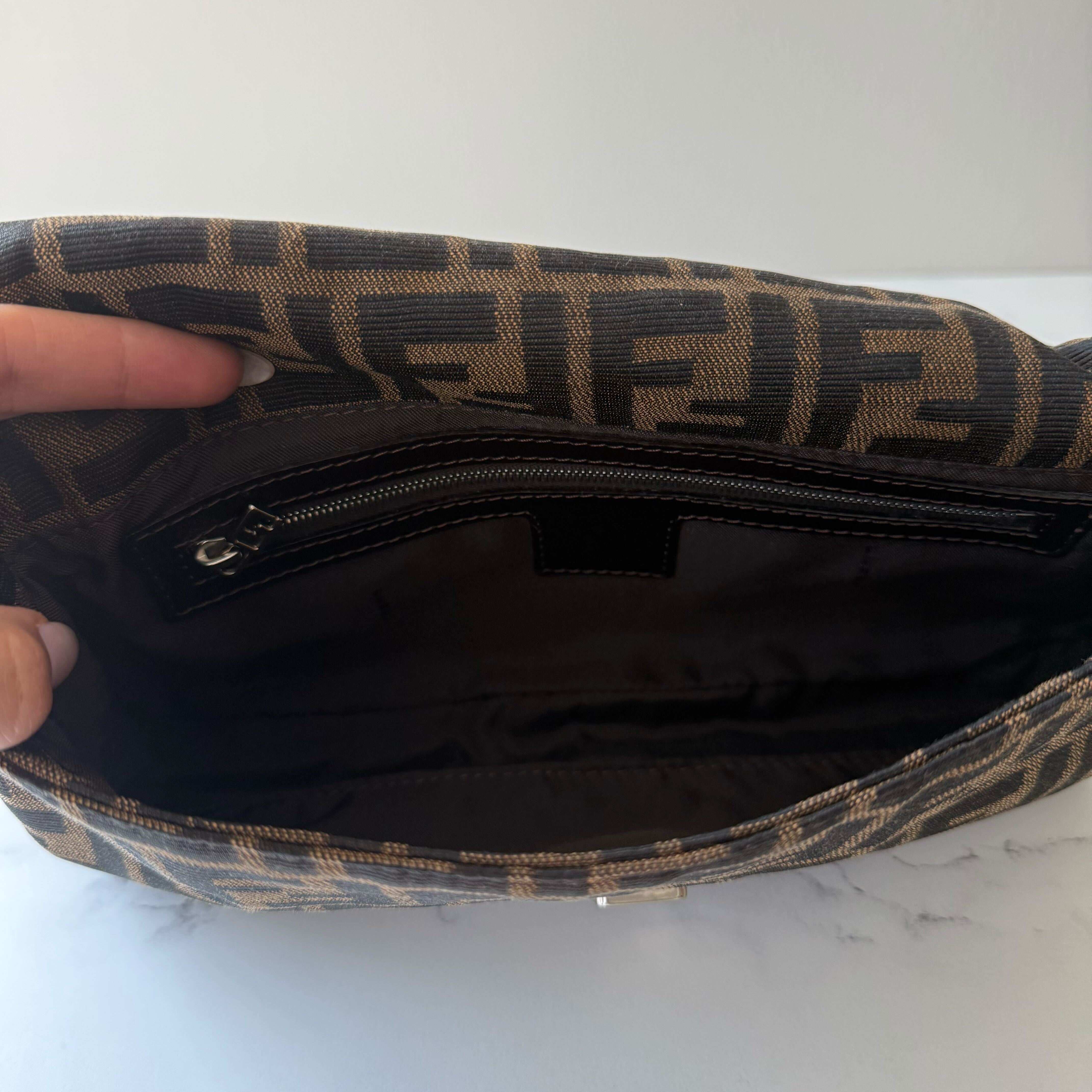 Fendi Zucca  Baguette Shoulder Bag