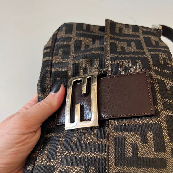 Fendi Zucca  Baguette Shoulder Bag